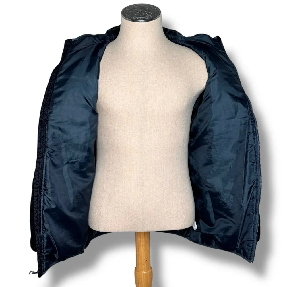 Under Armour Boy's Jacket Black Coldgear Puffer Hooded Full Zipper‎ YXL Loose